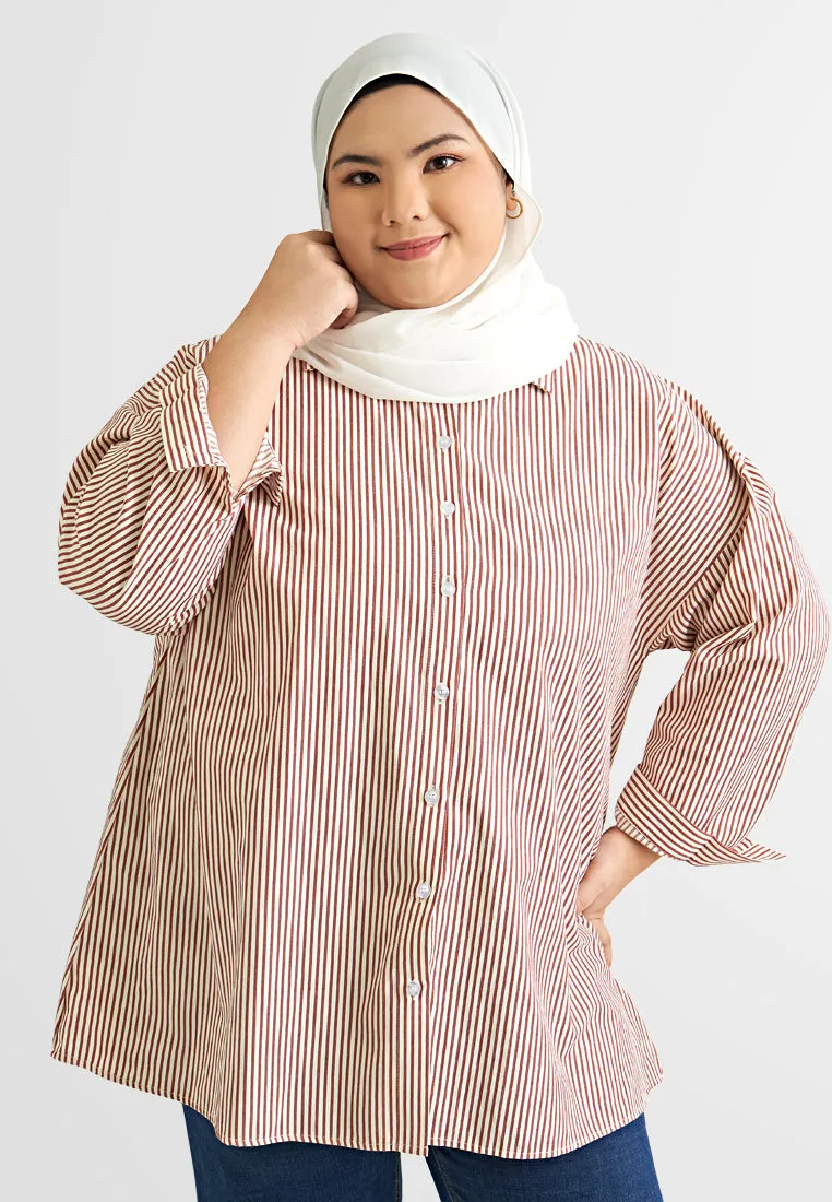 Birdie Stripes Button Long Sleeve Shirt