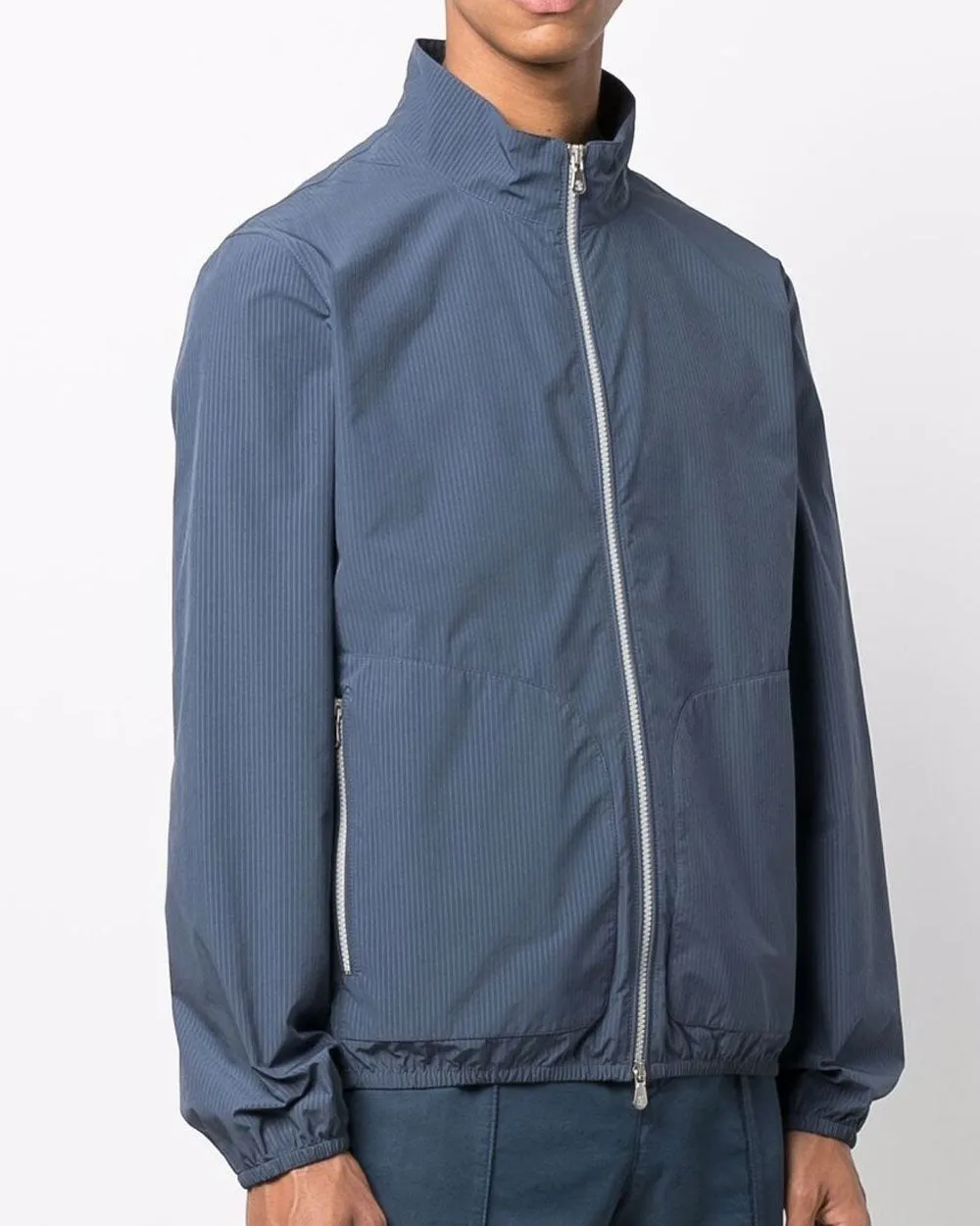 Blue Stripe Lightweight Zip Jacket