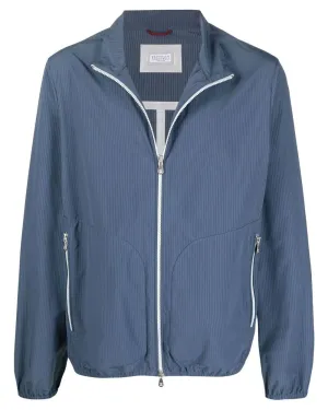 Blue Stripe Lightweight Zip Jacket