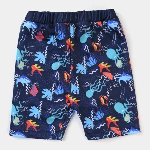 Boys Nylon Swim Short Octopus-NAVY