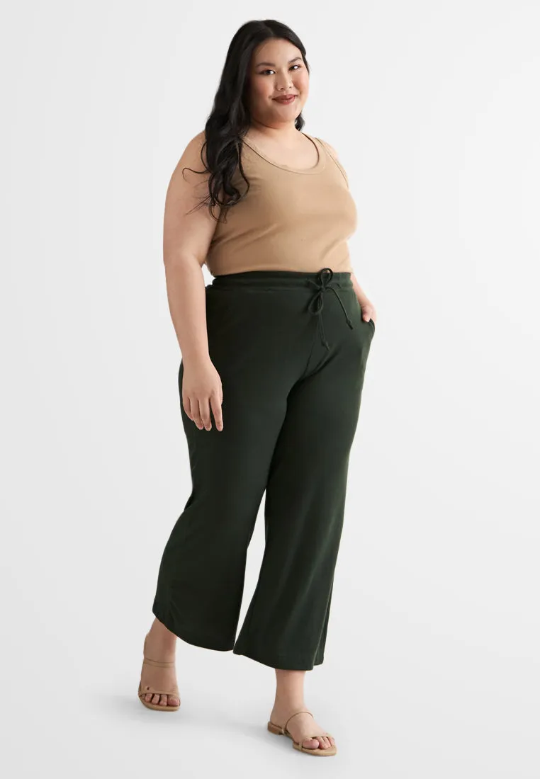 Caddy Comfy Ribbed Drawstring Ankle Pants