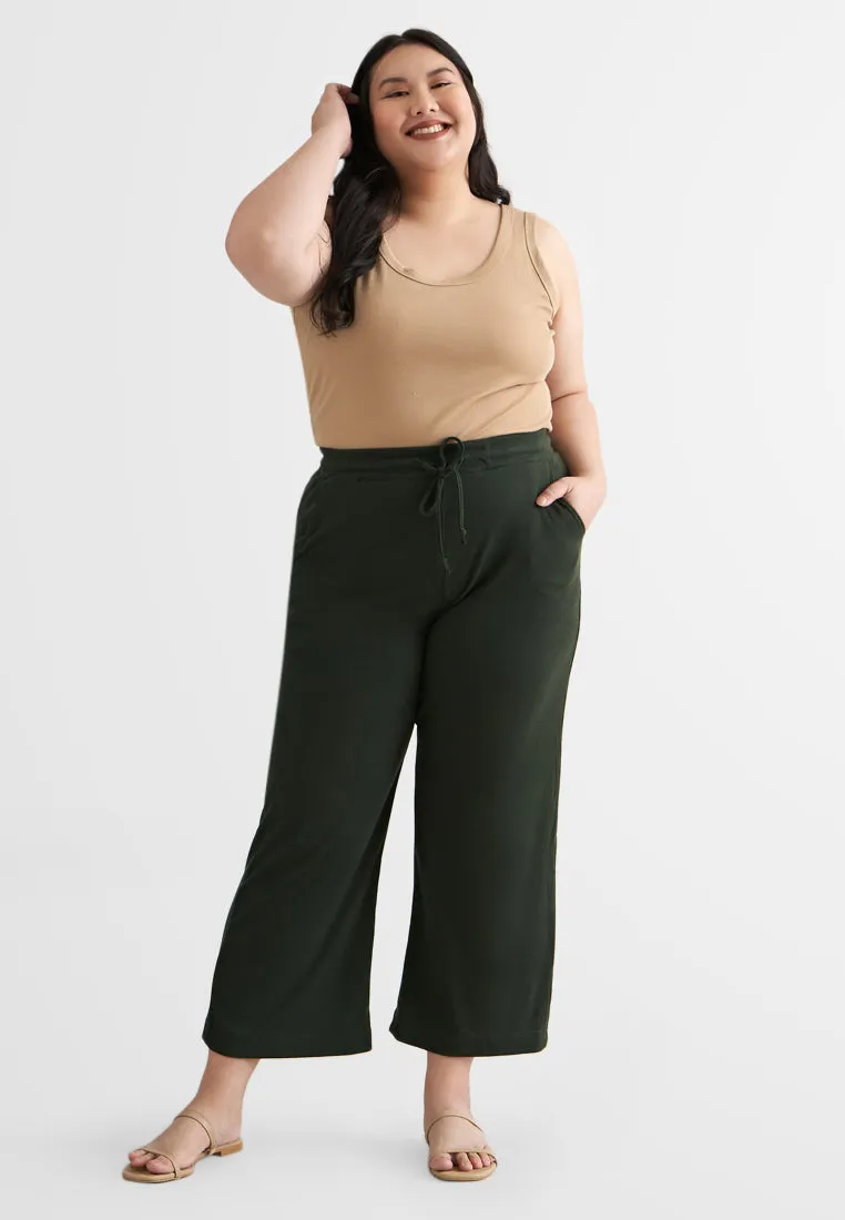 Caddy Comfy Ribbed Drawstring Ankle Pants