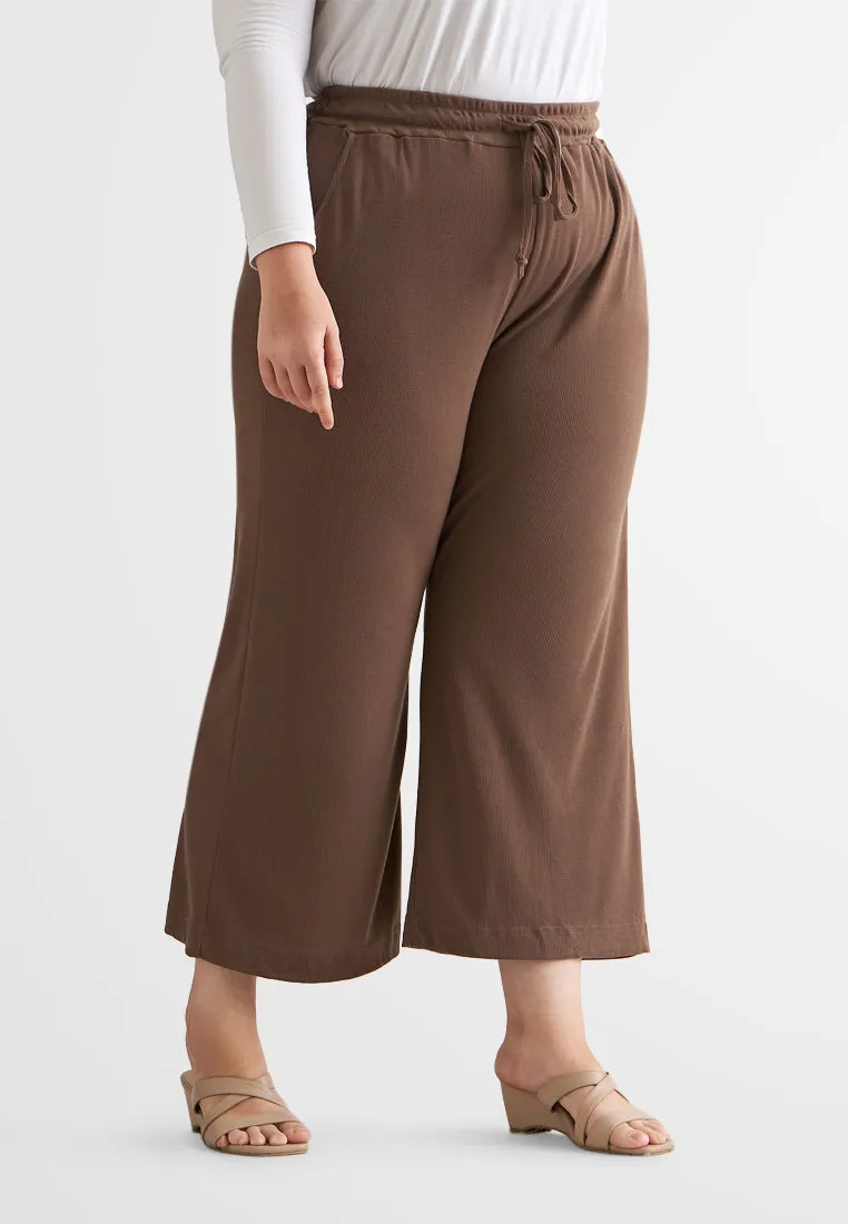 Caddy Comfy Ribbed Drawstring Ankle Pants