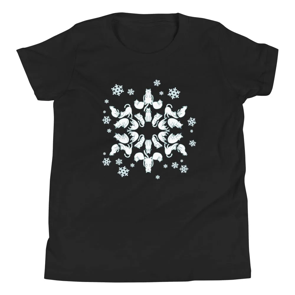 Cat Snowflake Kid's Youth Tee