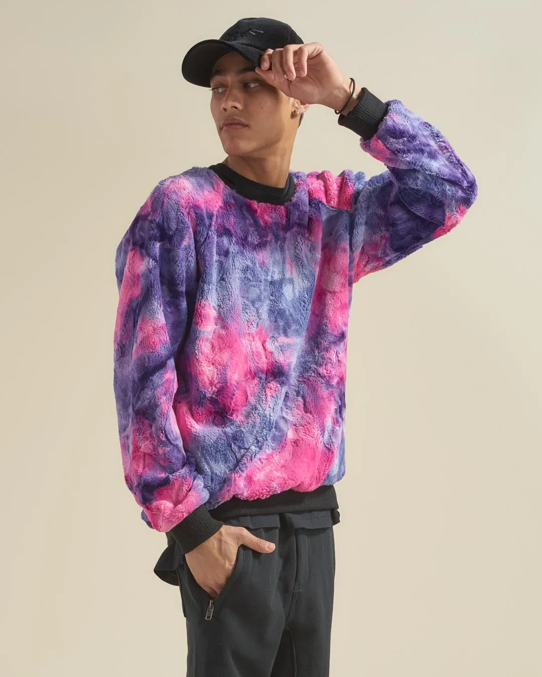 Cotton Candy Cat ULTRA SOFT Faux Fur Sweater | Men's