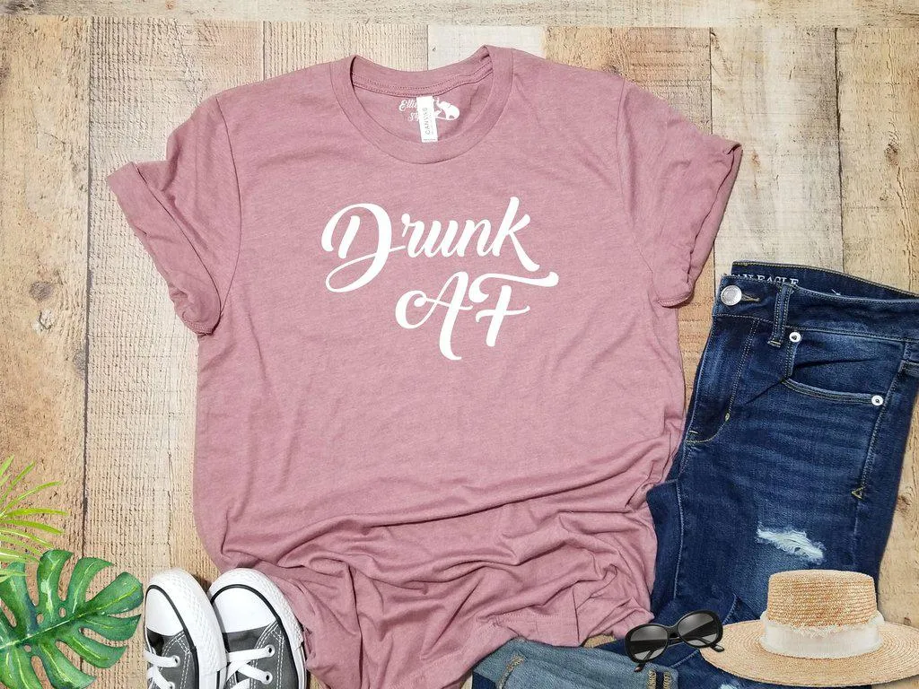 Engaged AF | Drunk AF Bachelorette Party Bridal Wedding Party Shirts