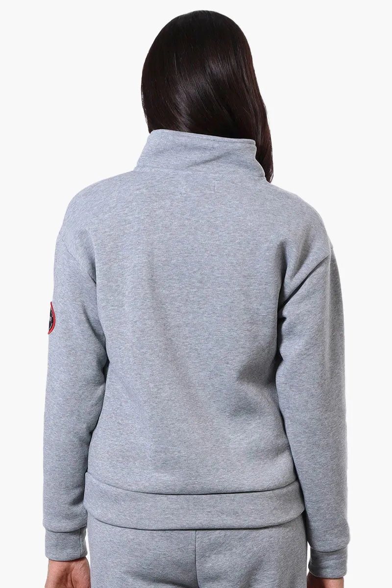 Fahrenheit 1/4 Zip Basic Sweatshirt - Grey