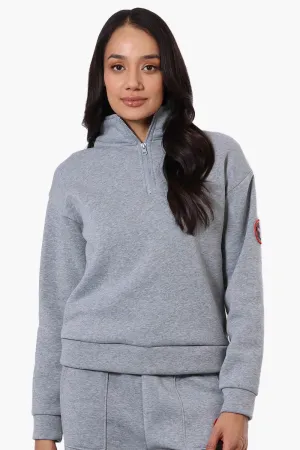 Fahrenheit 1/4 Zip Basic Sweatshirt - Grey