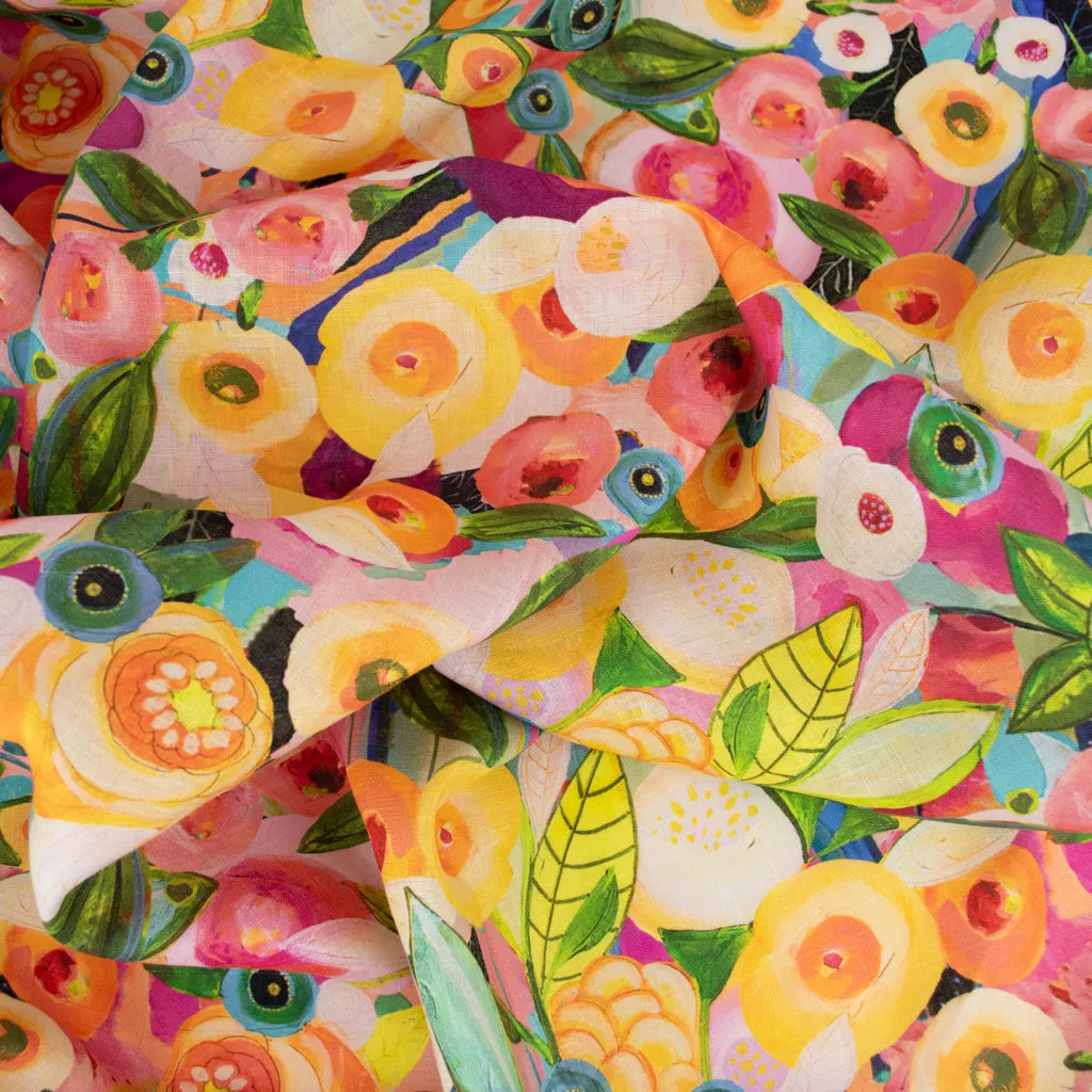 Frutti Floral Printed Linen