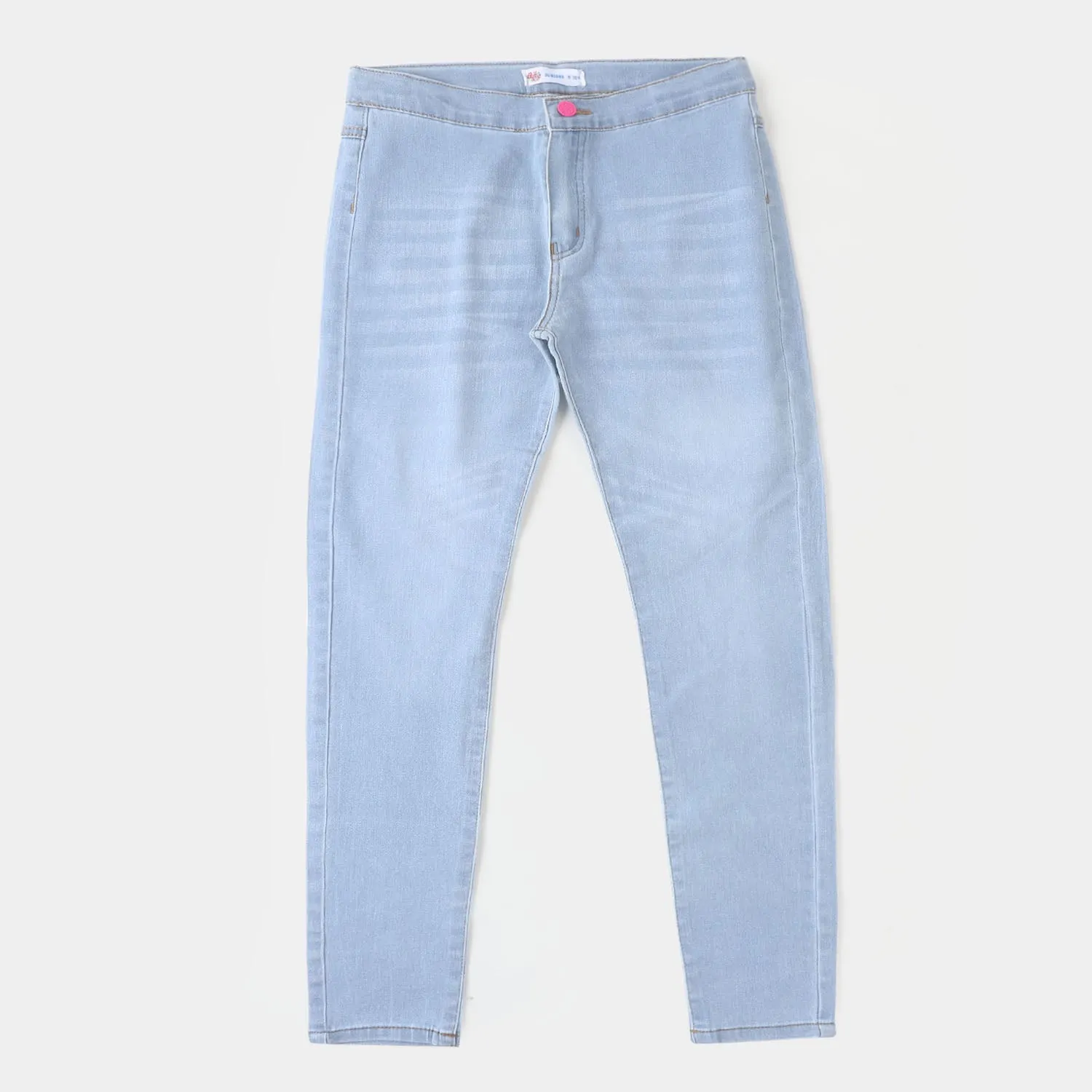 Girls Denim Jagging - Ice Blue