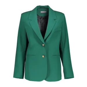 Groene blazer Solid