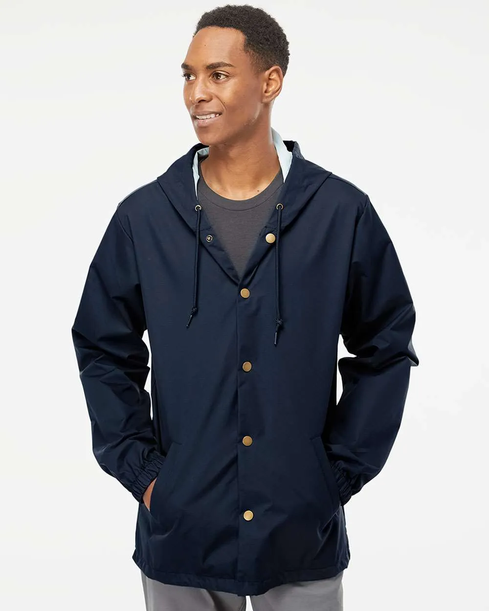 Independent Trading Co. Water-Resistant Hooded Windbreaker