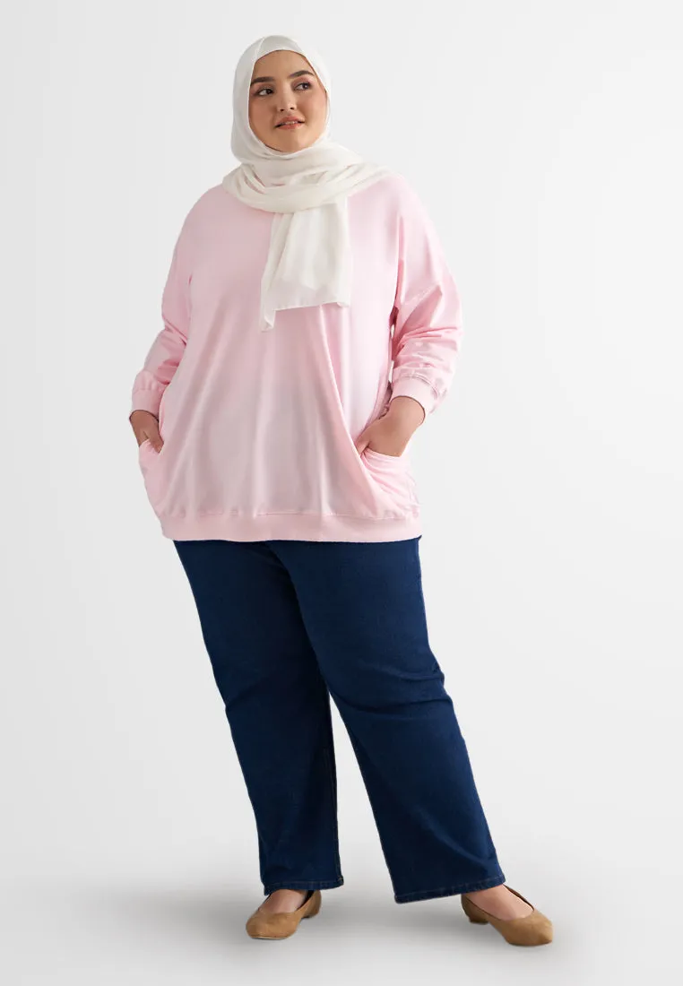 Jade Minimalist Pocket Jumper - Pink