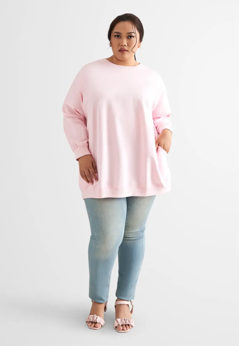 Jade Minimalist Pocket Jumper - Pink