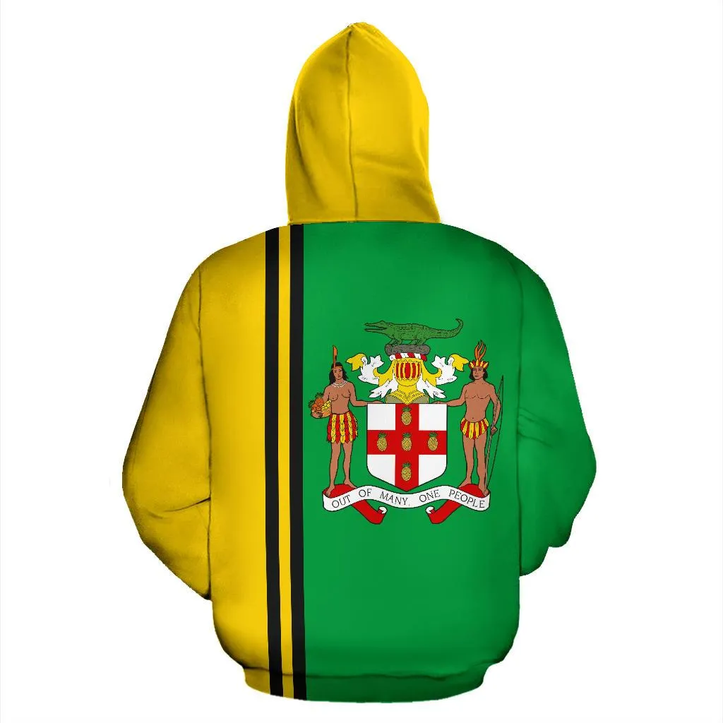 Jamaica All Over Zip-Up Hoodie - Straight Version - Bn04