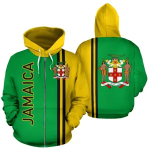 Jamaica All Over Zip-Up Hoodie - Straight Version - Bn04