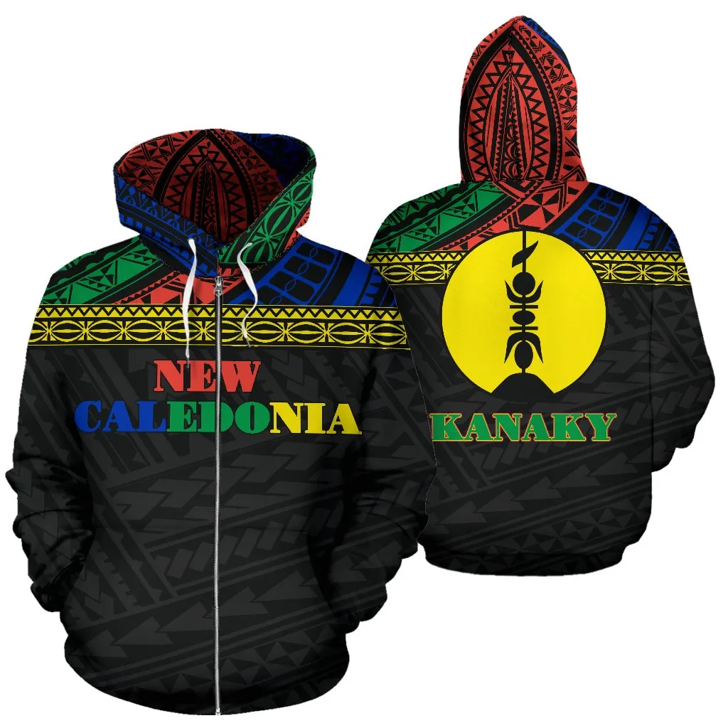 Kanaky Caledonie All Over Zip-Up Hoodie -Bn01