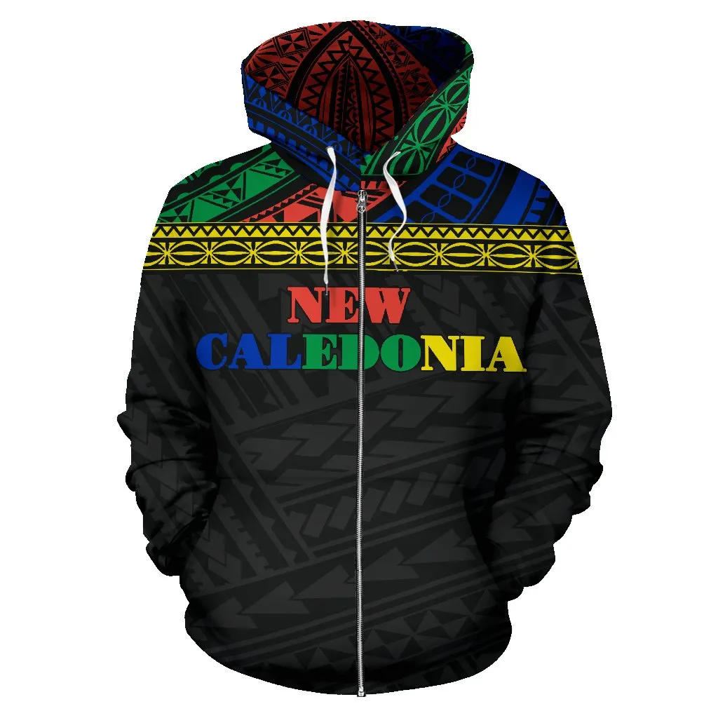 Kanaky Caledonie All Over Zip-Up Hoodie -Bn01