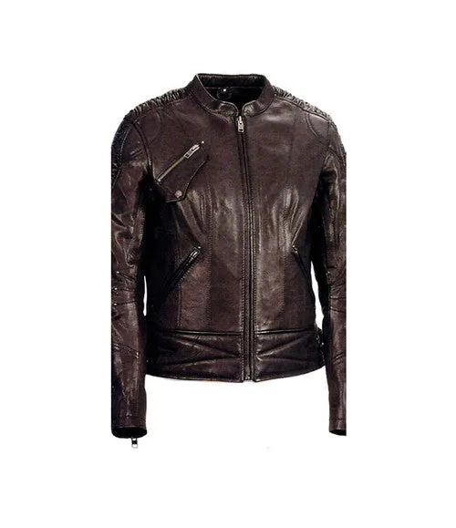 Ladies Lightweight Leather Motorcycle Jacket 2571