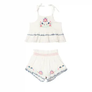 Lali - Summer Blossom Set | Pearl w/ Embroidery