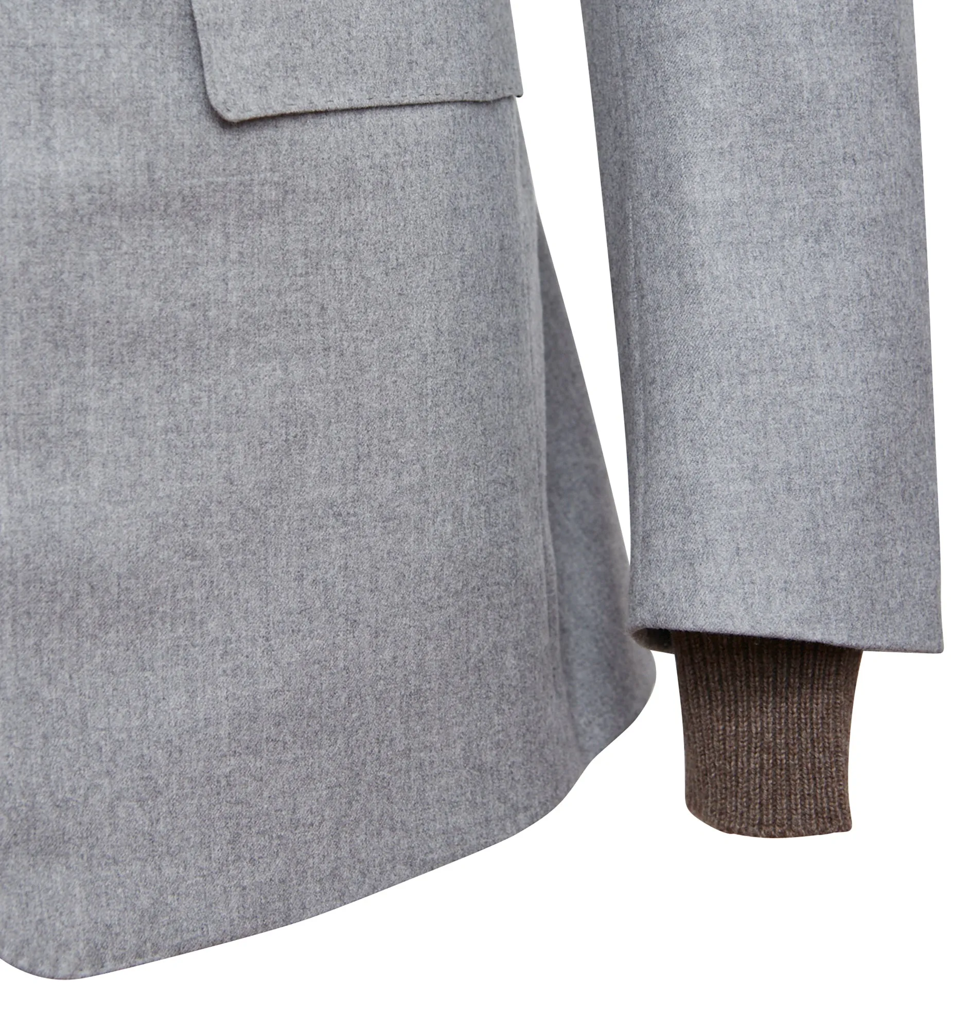 Light Grey Lambswool Flannel Blazer