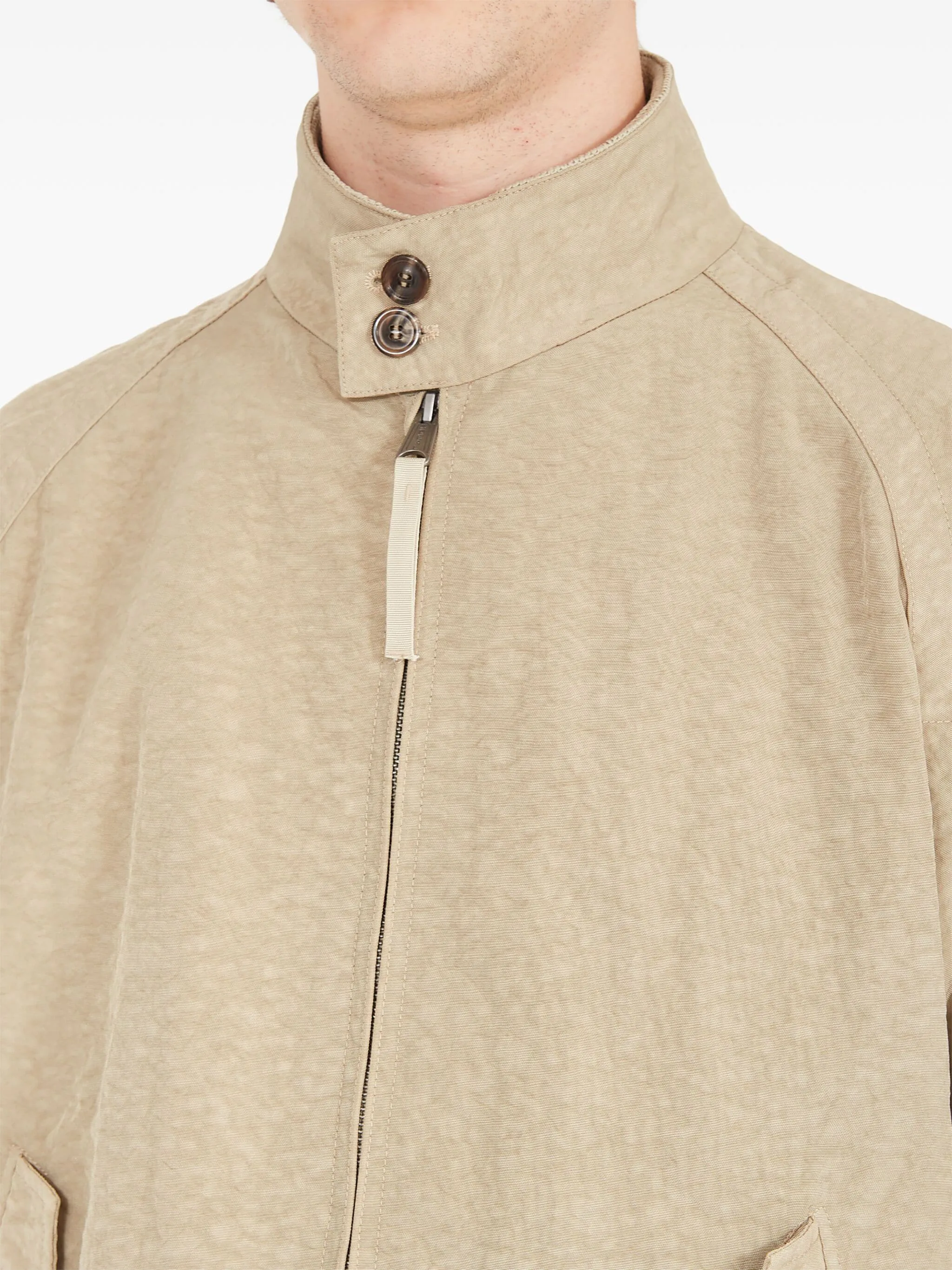 lightweight canvas zipped jacket