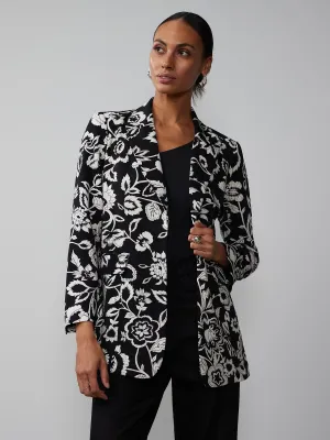 Long Sleeve Floral Blazer