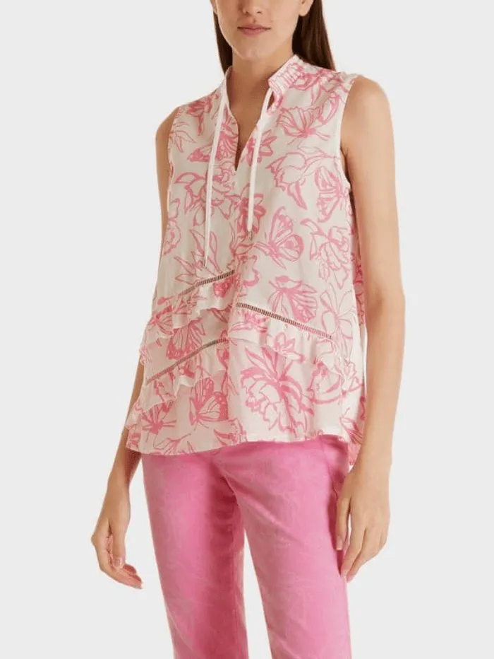 Marc Cain Collections Pink Patterned Blouse SC 61.26 J84 COL 252