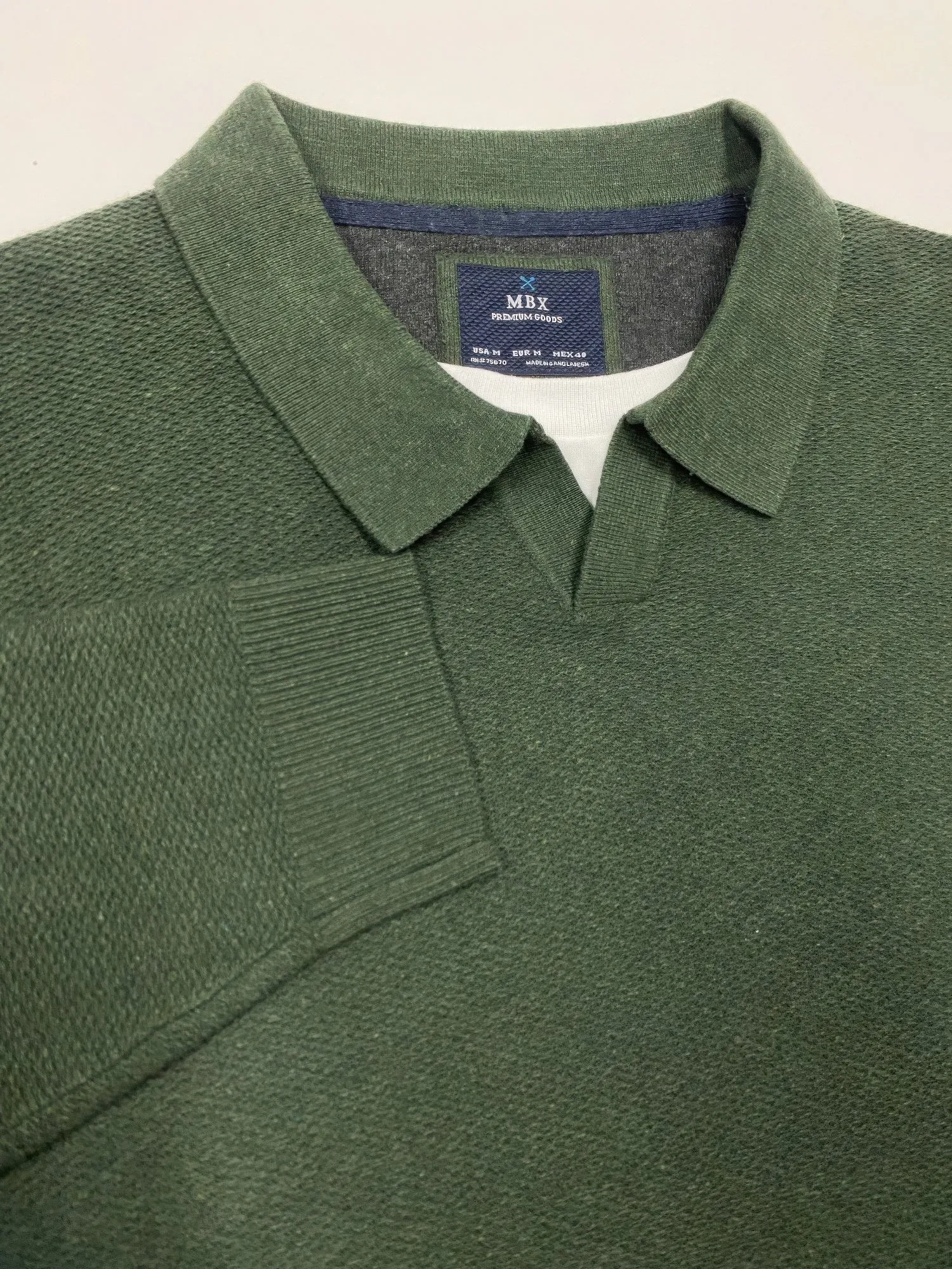 Men's Hunter Green Collared Knit Sweater