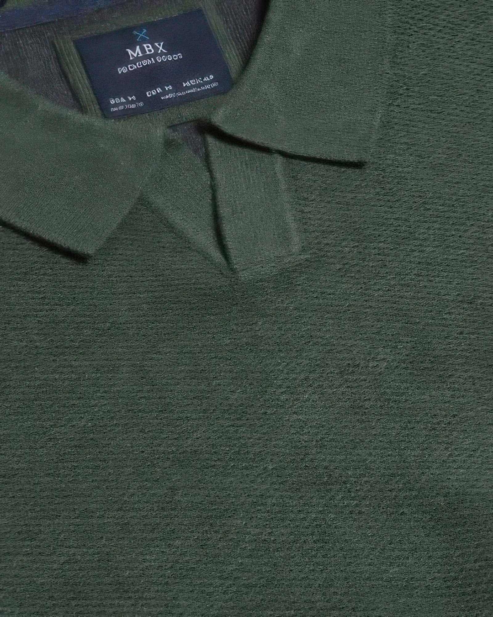 Men's Hunter Green Collared Knit Sweater