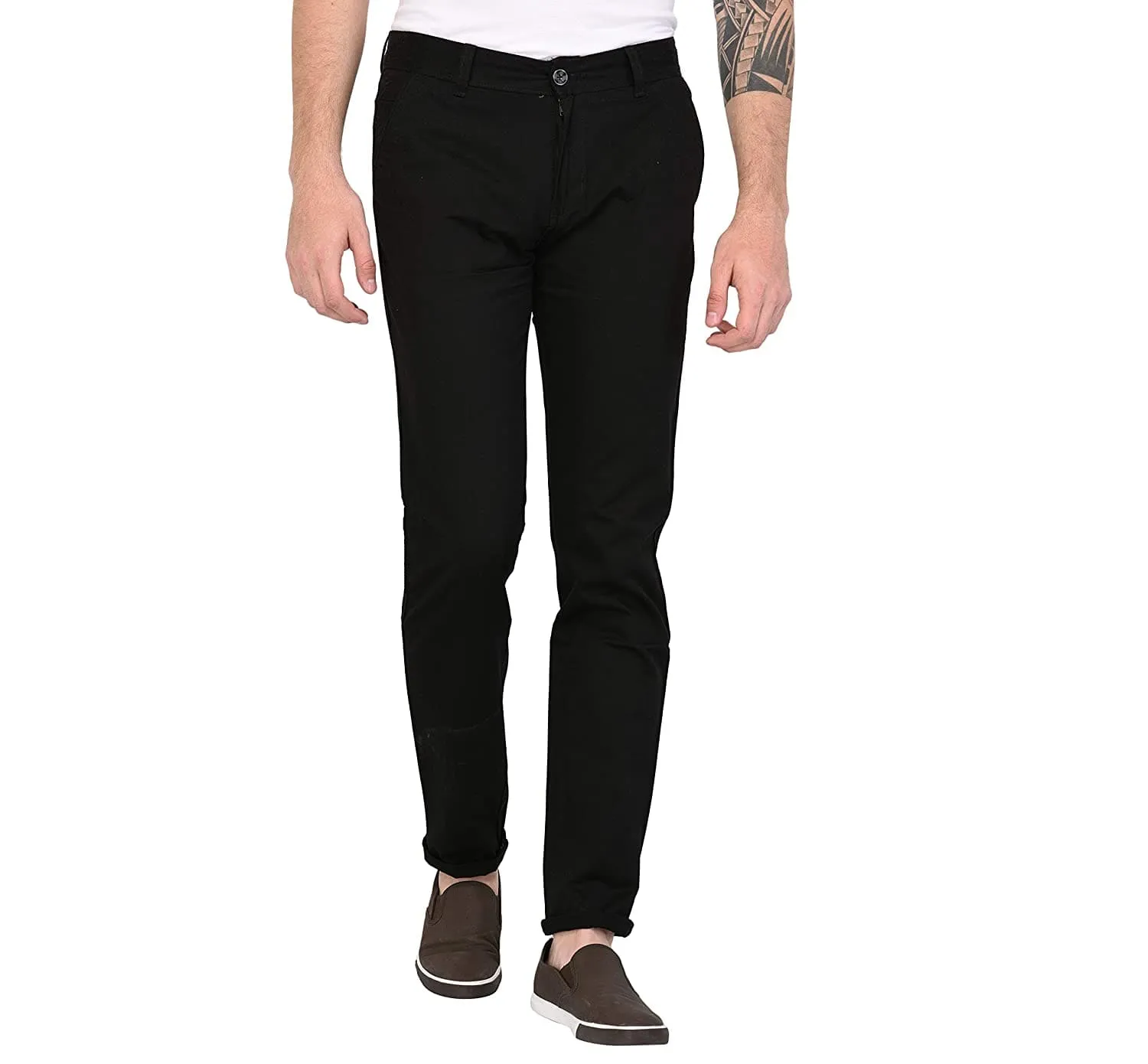 Mid Rise Regular Fit Cotton Chinos Trouser