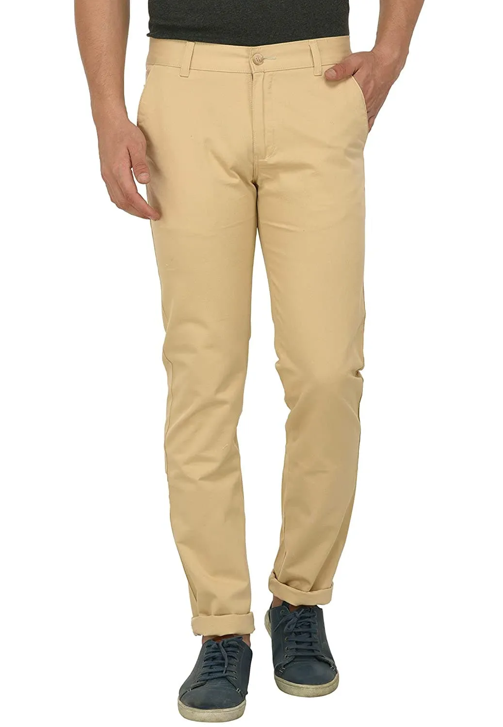 Mid Rise Regular Fit Cotton Chinos Trouser