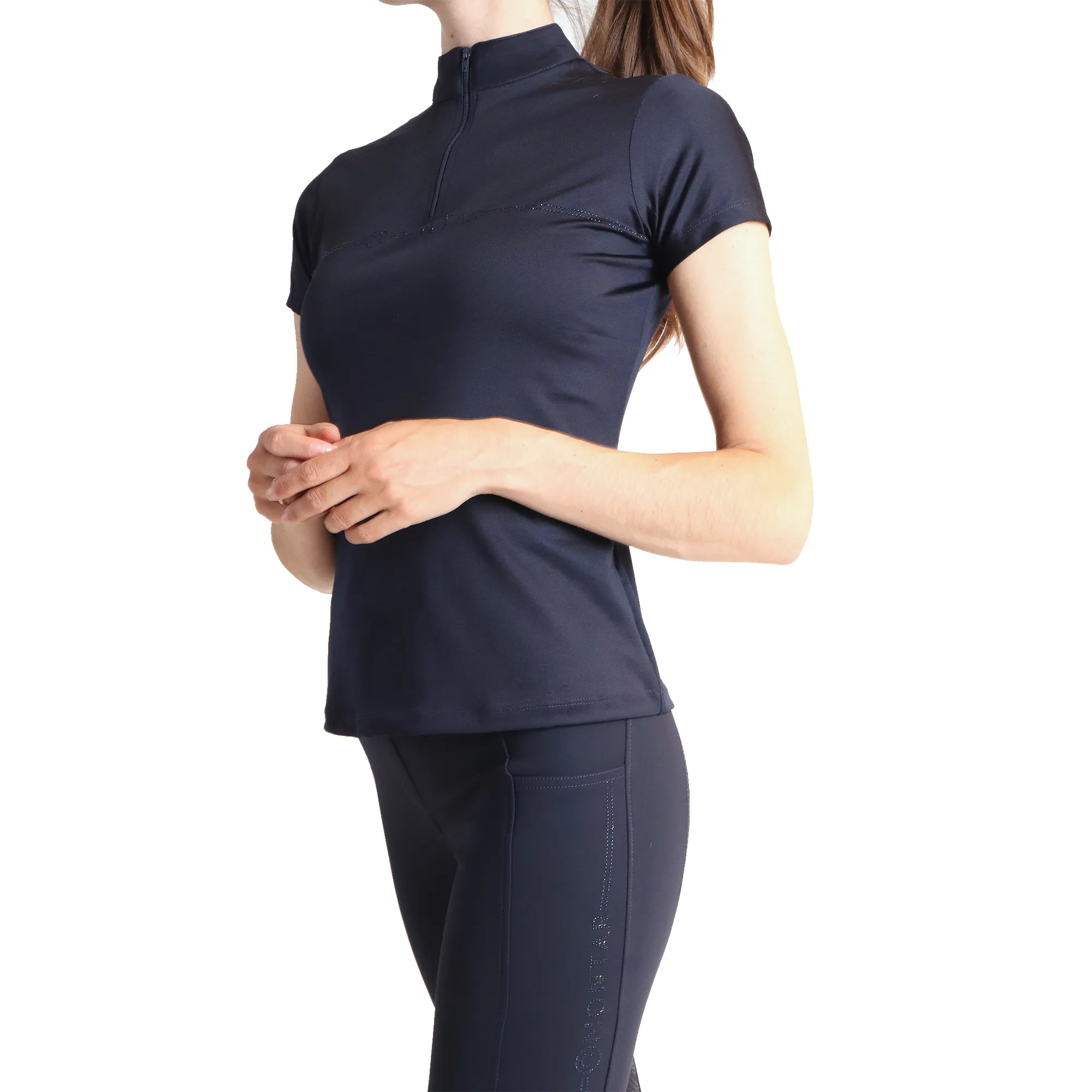 Montar MoAviana Ladies Short Sleeve Training Shirt, Navy