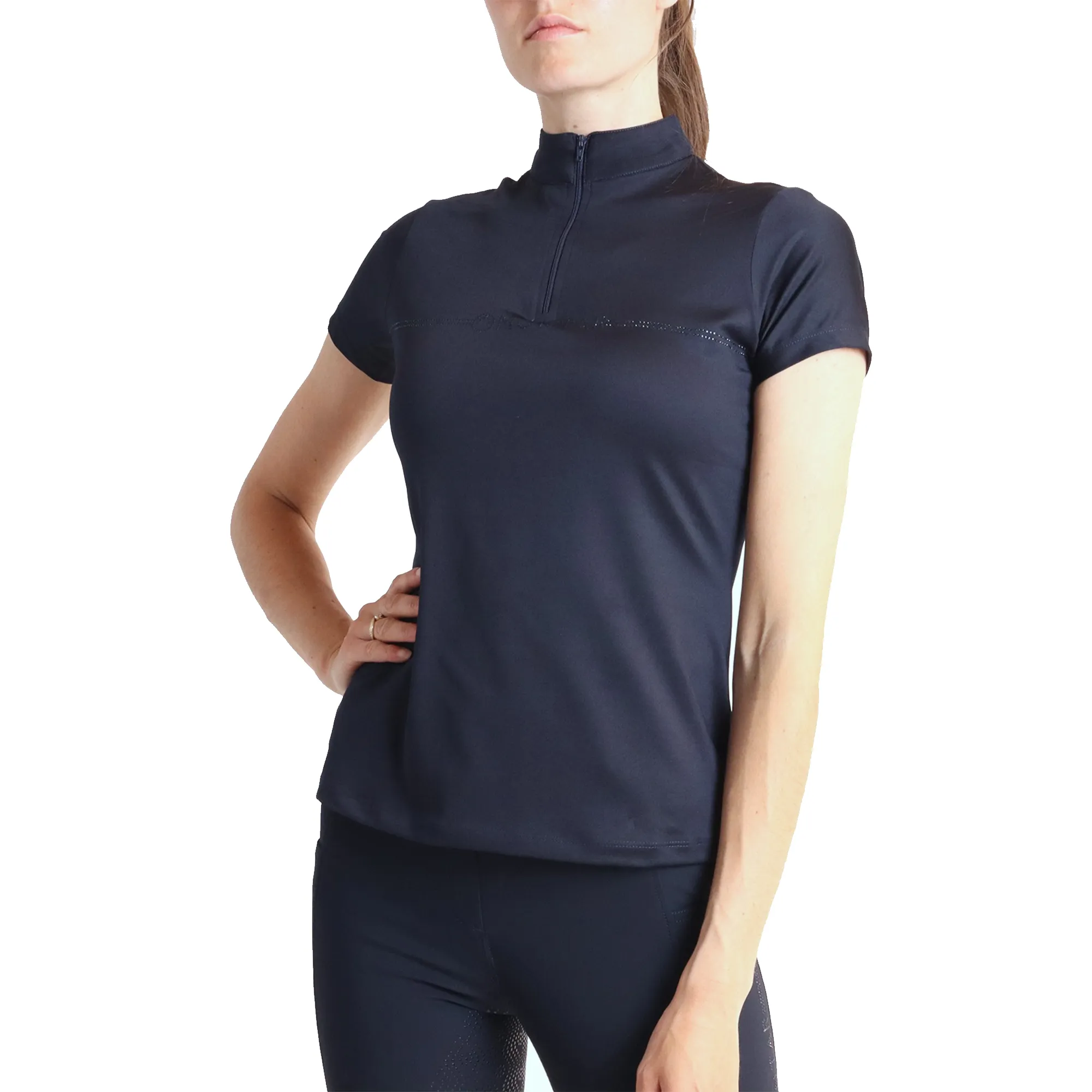 Montar MoAviana Ladies Short Sleeve Training Shirt, Navy