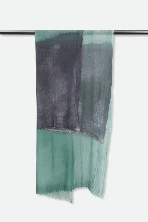 NIGHT MINT SCARF IN HAND DYED CASHMERE