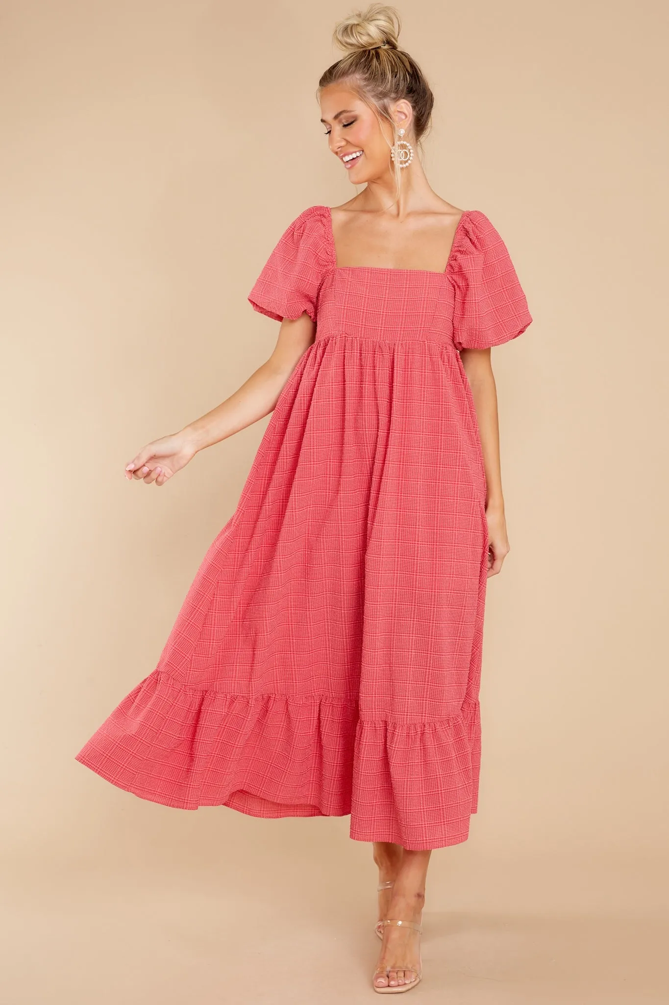 No Second Thoughts Azalea Pink Midi Dress