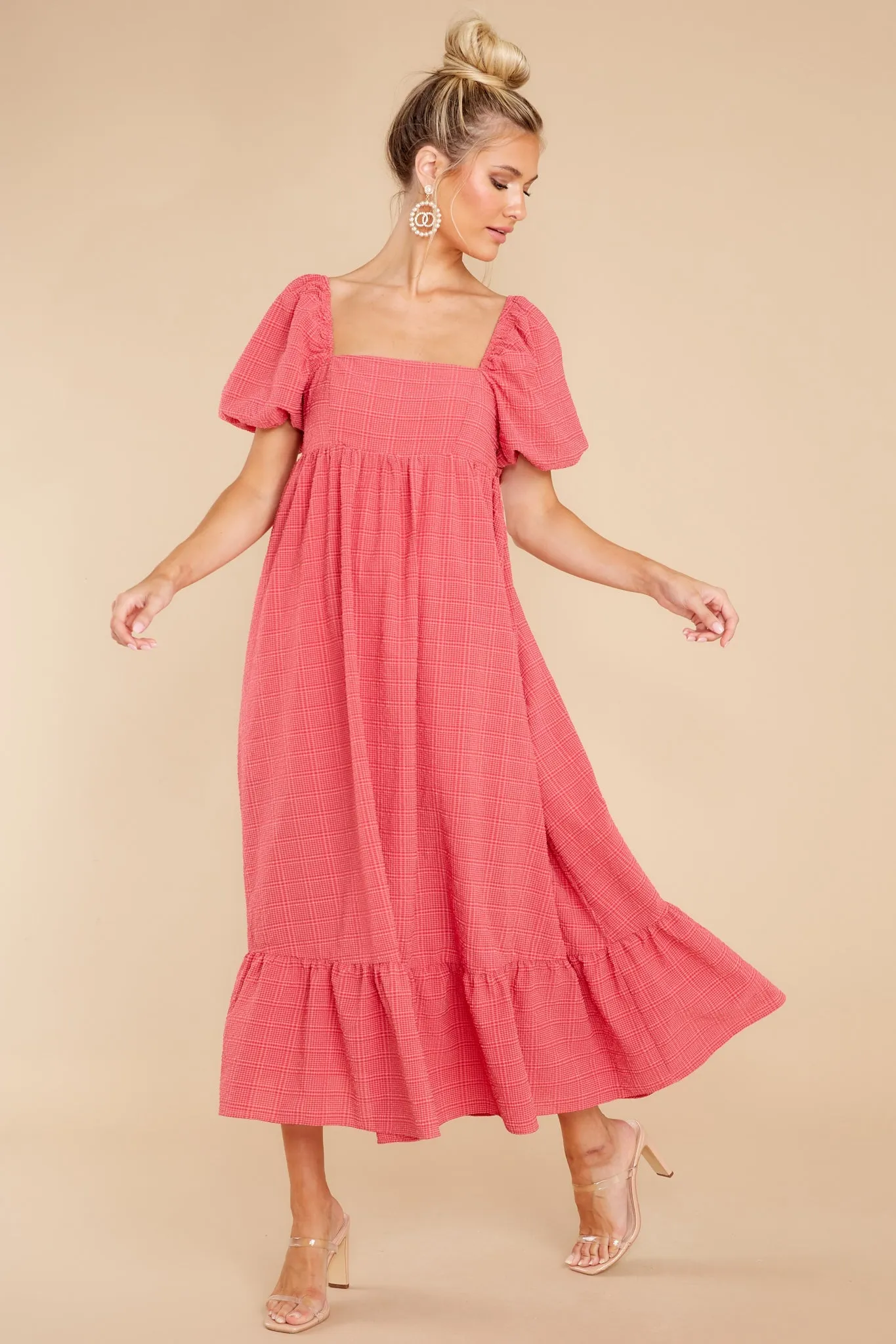 No Second Thoughts Azalea Pink Midi Dress