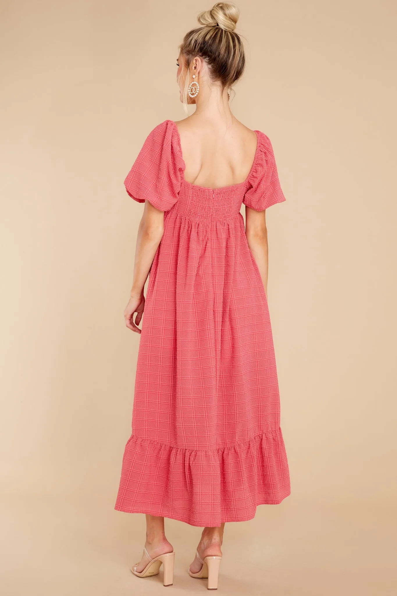 No Second Thoughts Azalea Pink Midi Dress