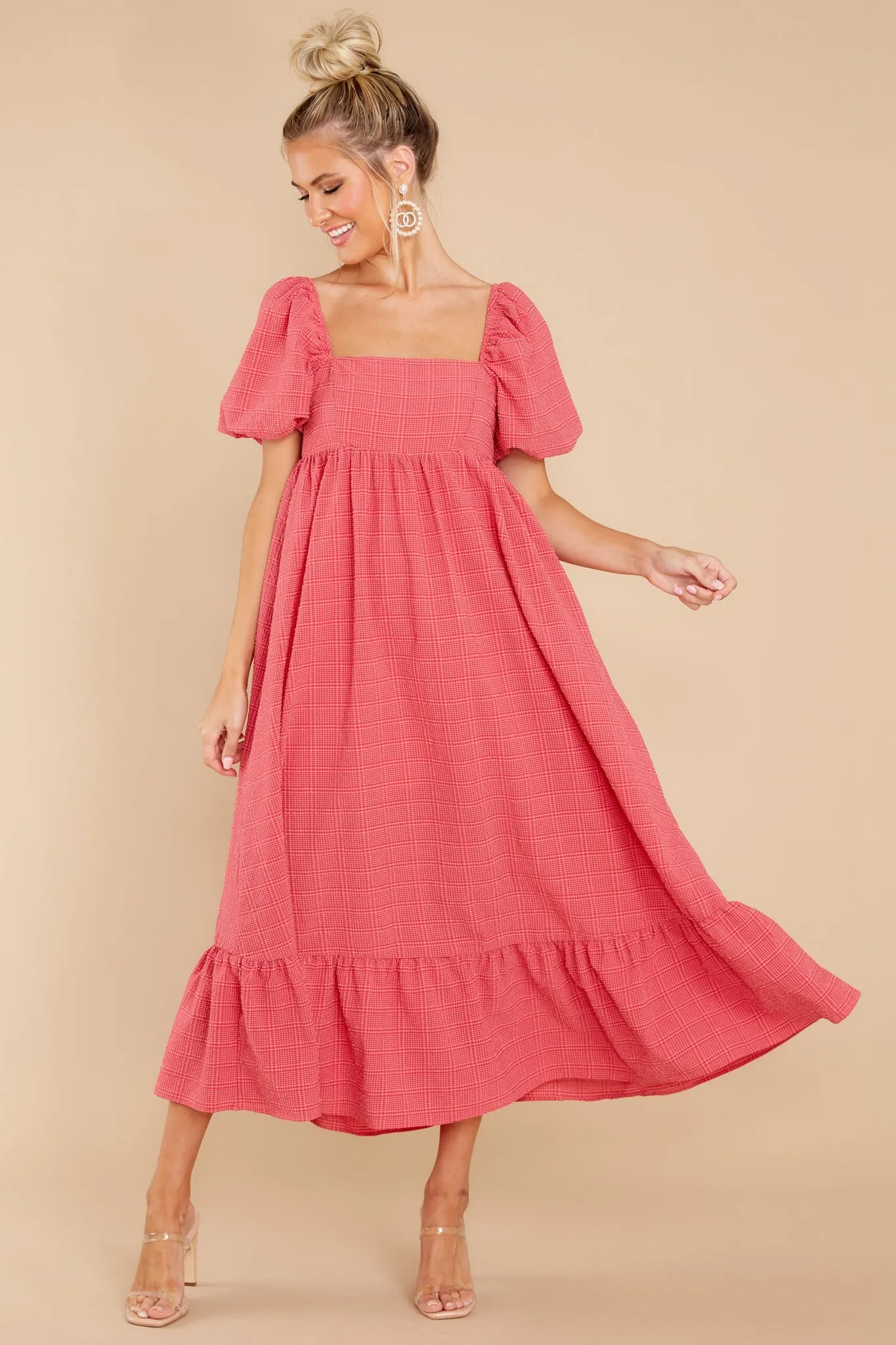 No Second Thoughts Azalea Pink Midi Dress