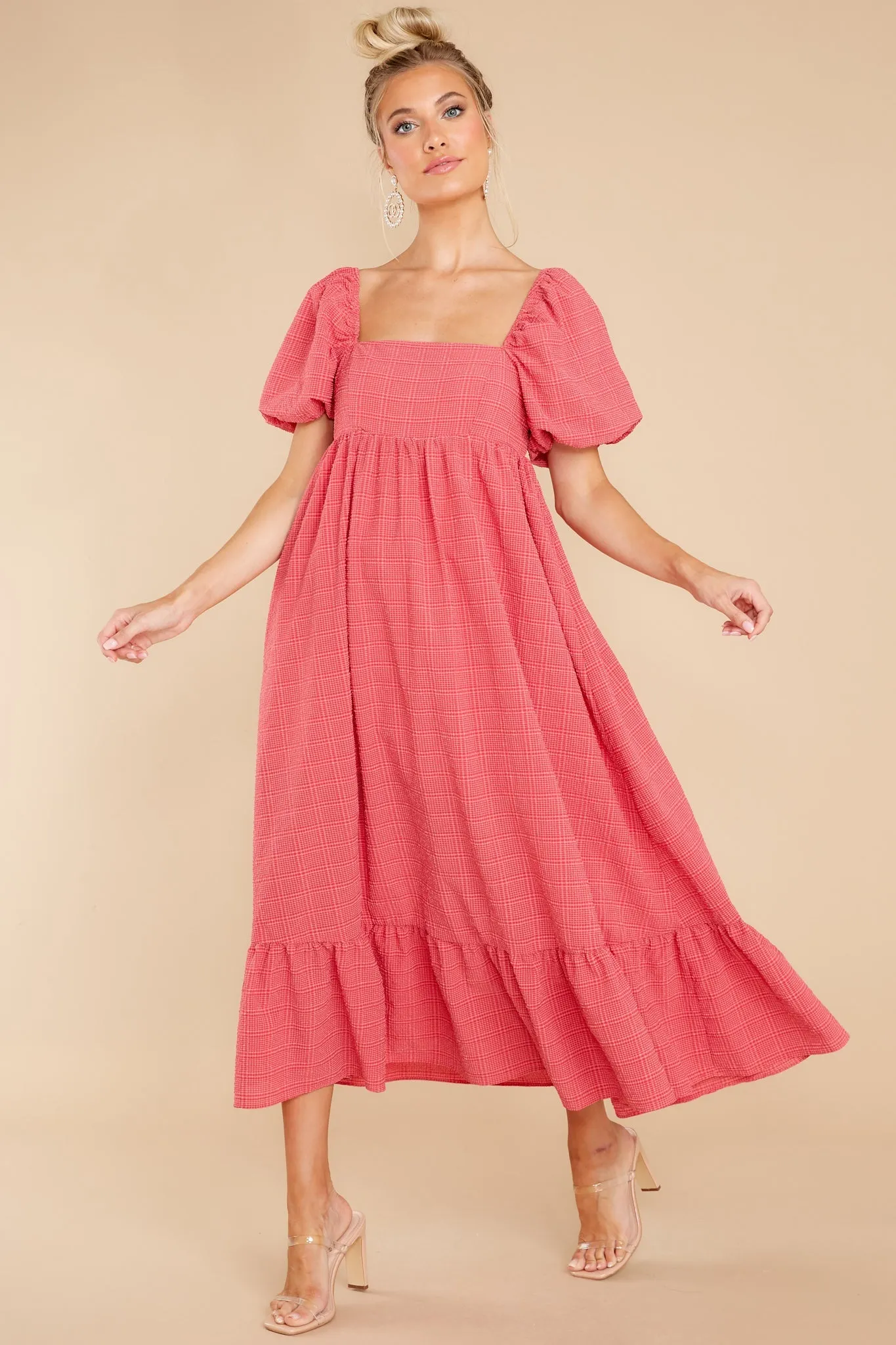 No Second Thoughts Azalea Pink Midi Dress