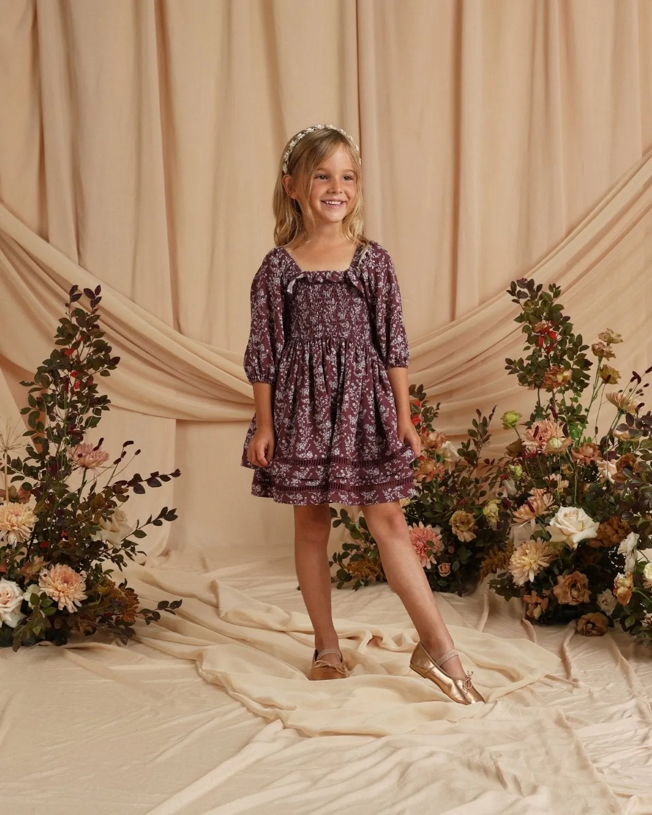 NoraLee Elodie Dress in Winter Vines