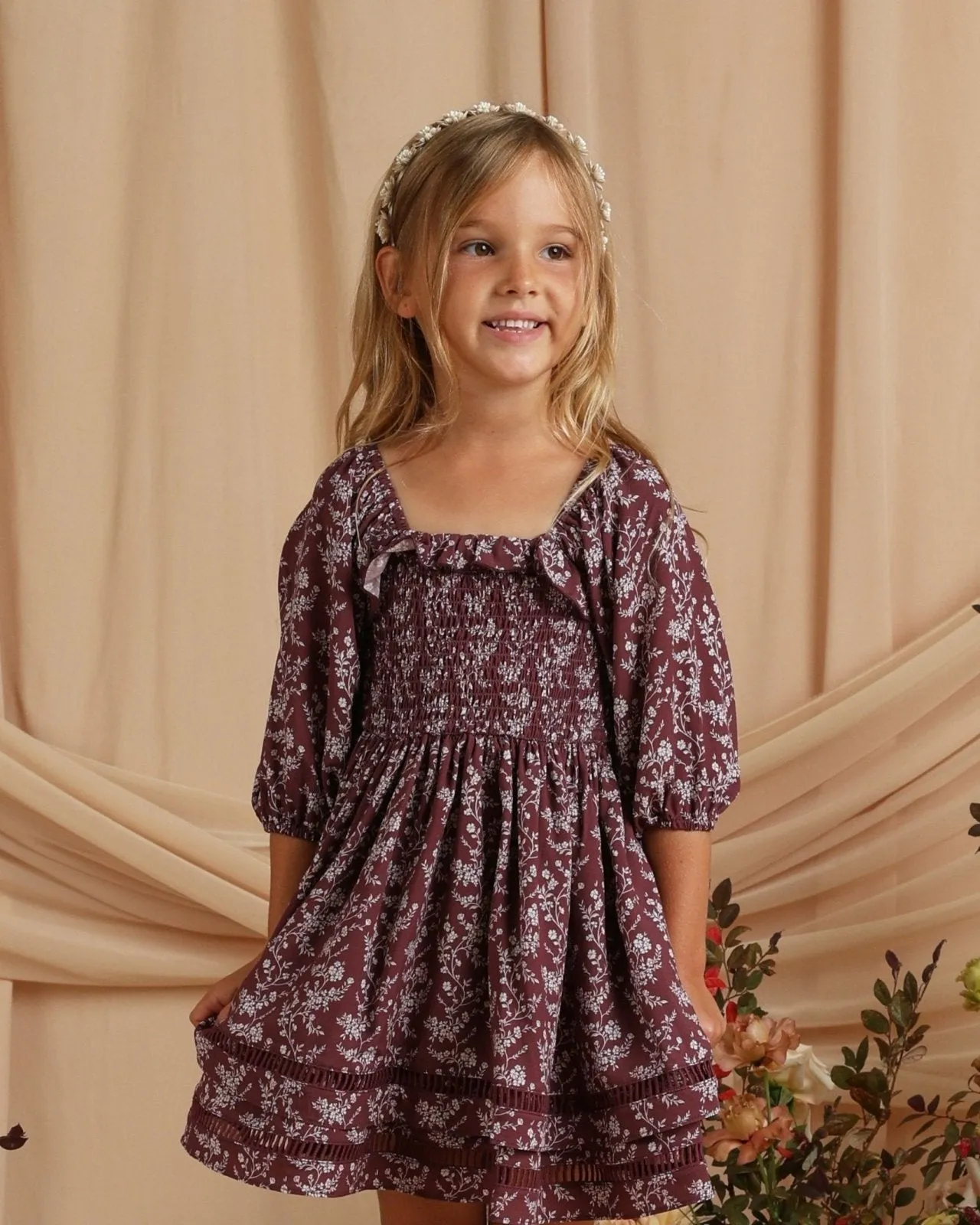 NoraLee Elodie Dress in Winter Vines