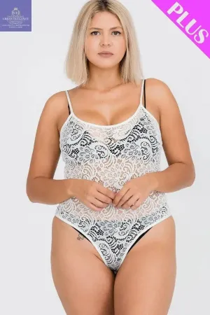 Plus Size Lace Cami Bodysuit