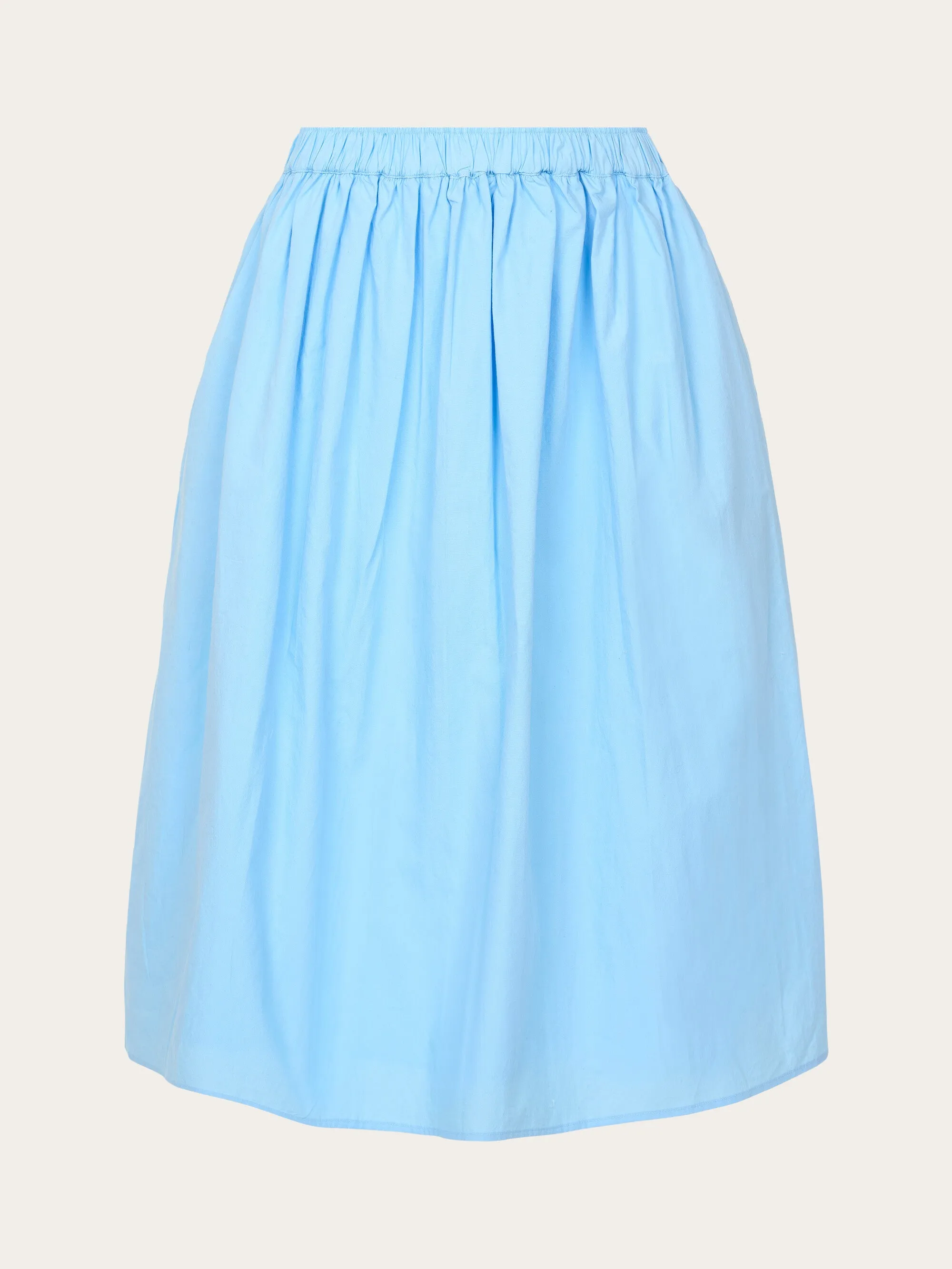 Poplin elastic waist skirt - Airy Blue