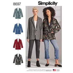 Simplicity Pattern 8697 Women’s / Plus Size Oversized Blazer