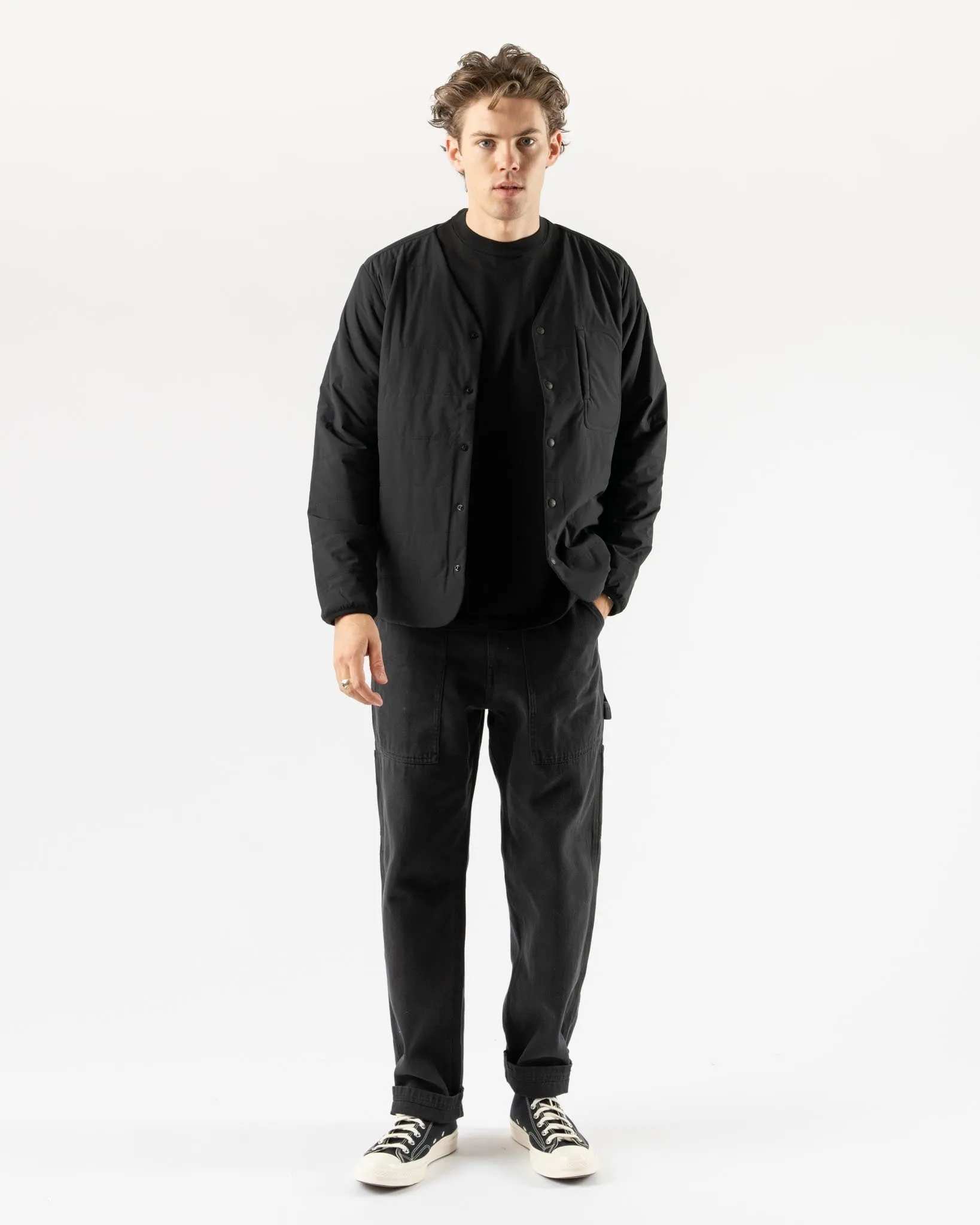 Snow Peak Flexible Insulated Cardigan in Black