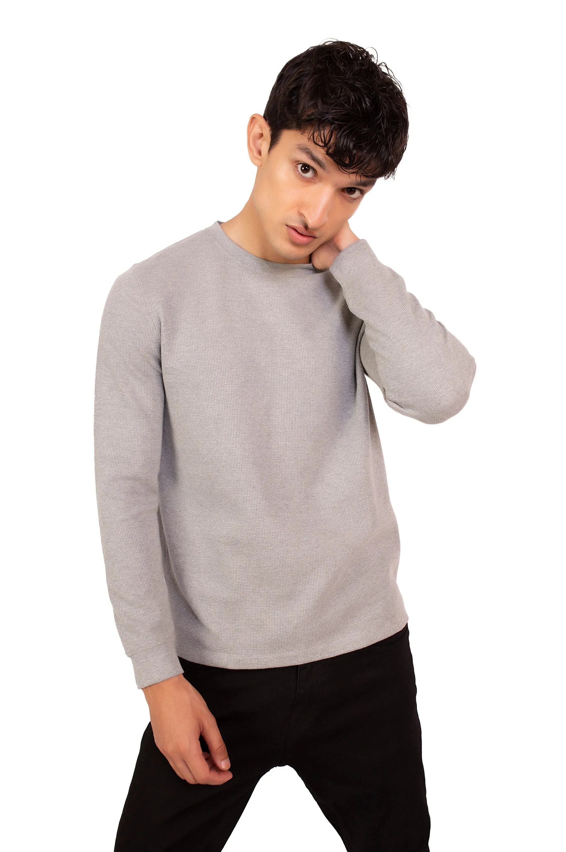 Solid Waffle Knit Tee