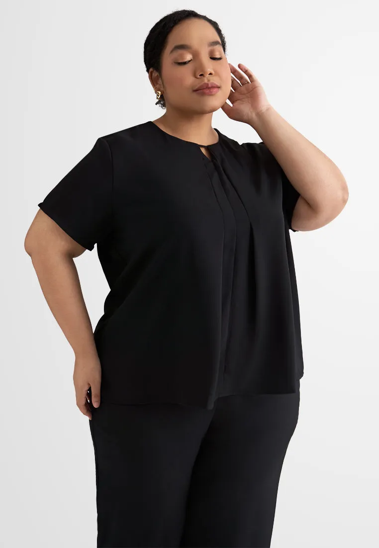 Steffi Minimalist Elegant Short Sleeve Blouse