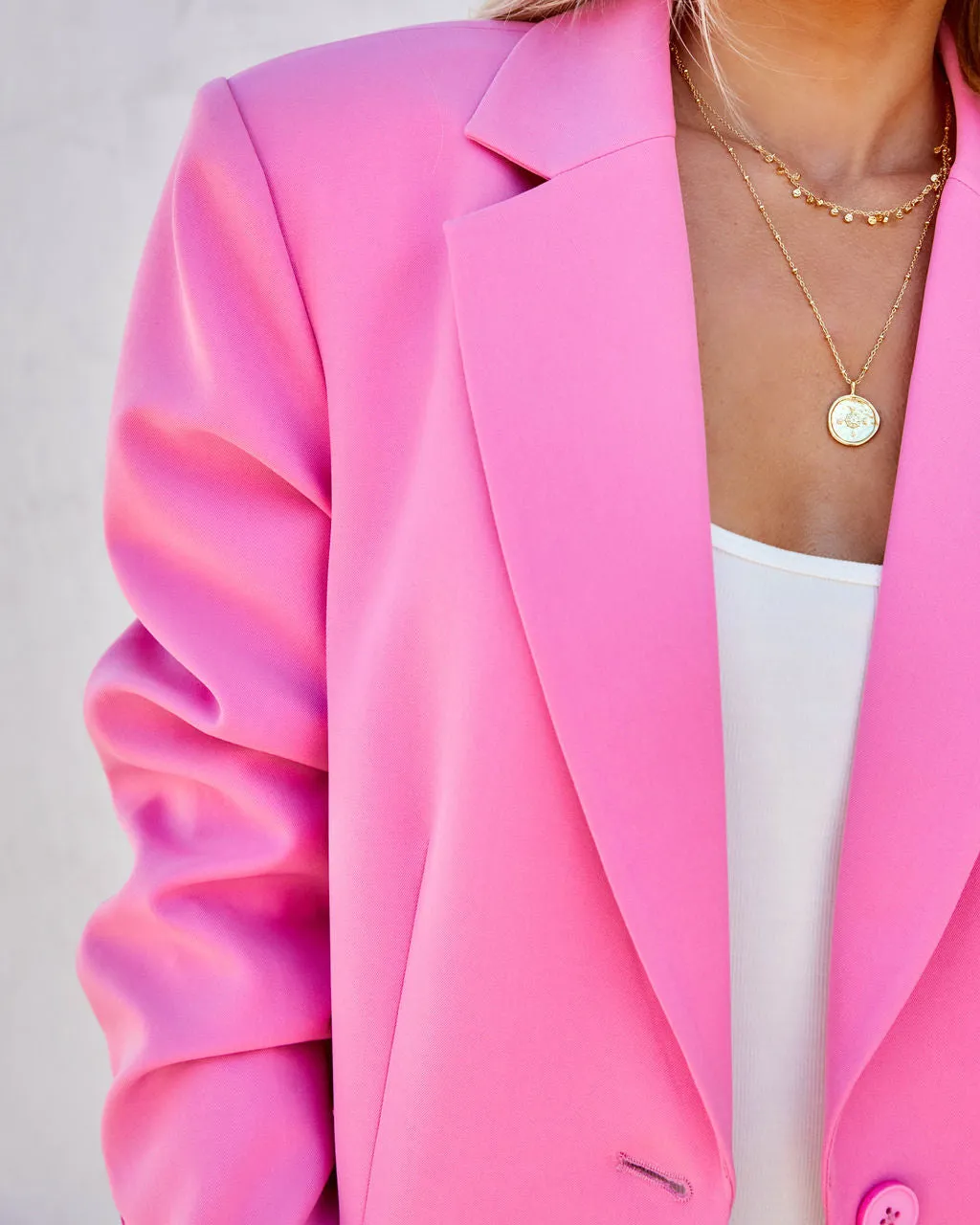 TastyHottie - PREORDER - Aria Pocketed Blazer - Pink