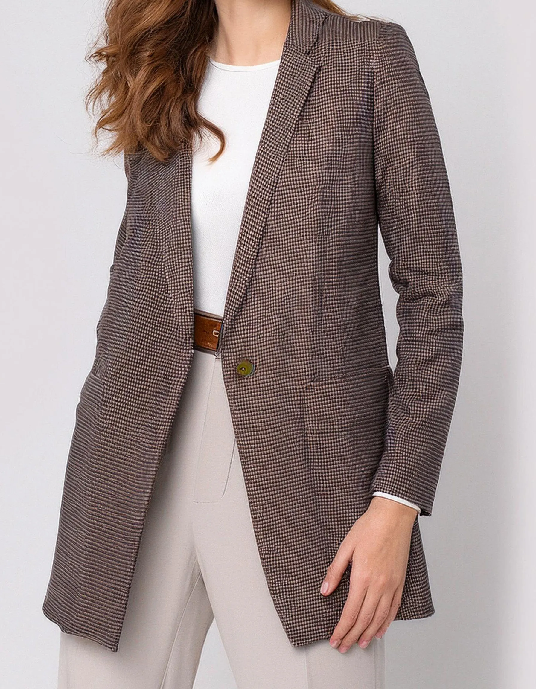 Taupe Longline Blazer